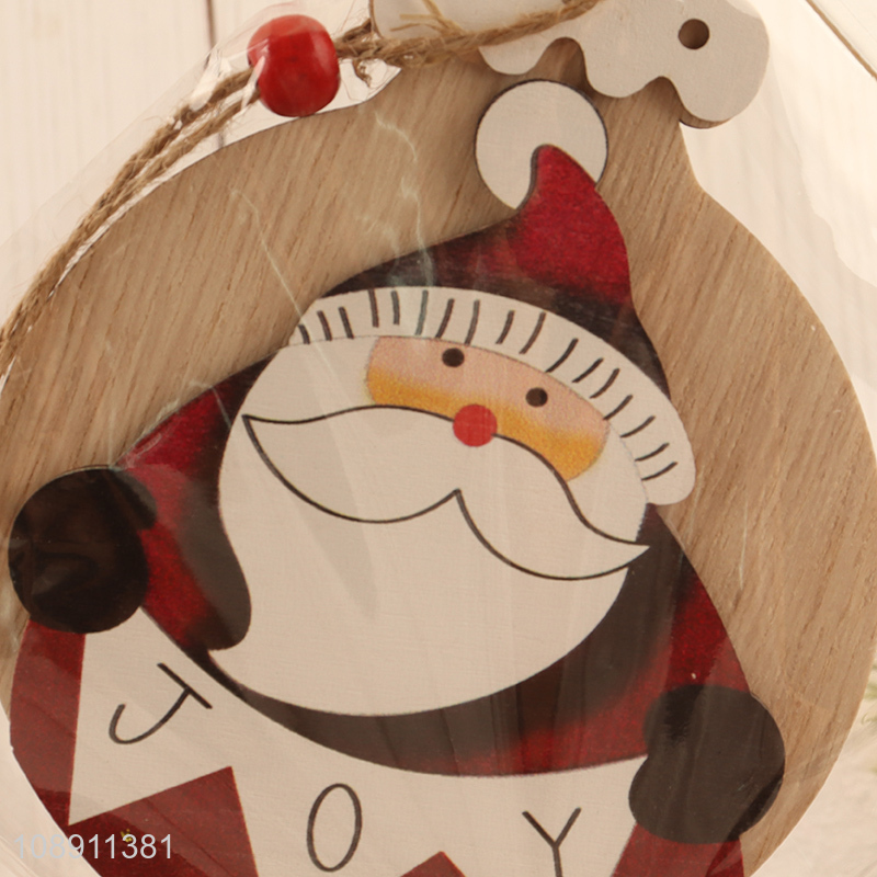 New Product Christmas Wooden Pendants Painted Wooden Hanging Crafts