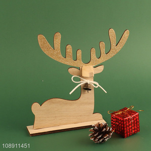 Hot Selling Wooden Christmas Reindeer Ornament Xmas Tabletop Decoration