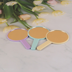 New arrival candy color handheld makeup mirror cosmetic mirror