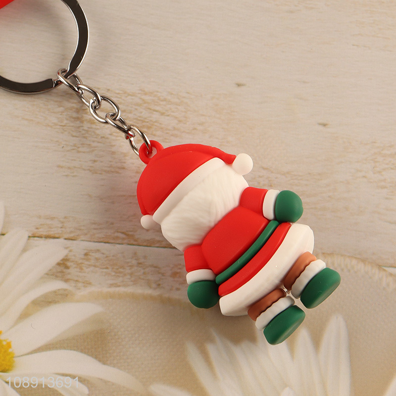 Factory Supply Christmas Silicone Keychain Keyring for Kids