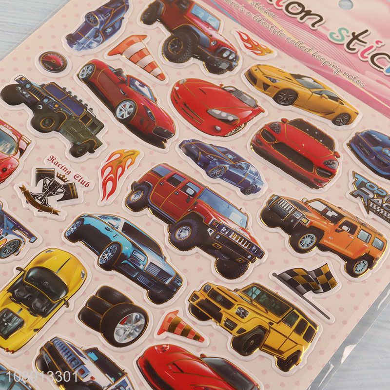 Hot Selling Cartoon Vehicle Stickers 3D Putty Stickers