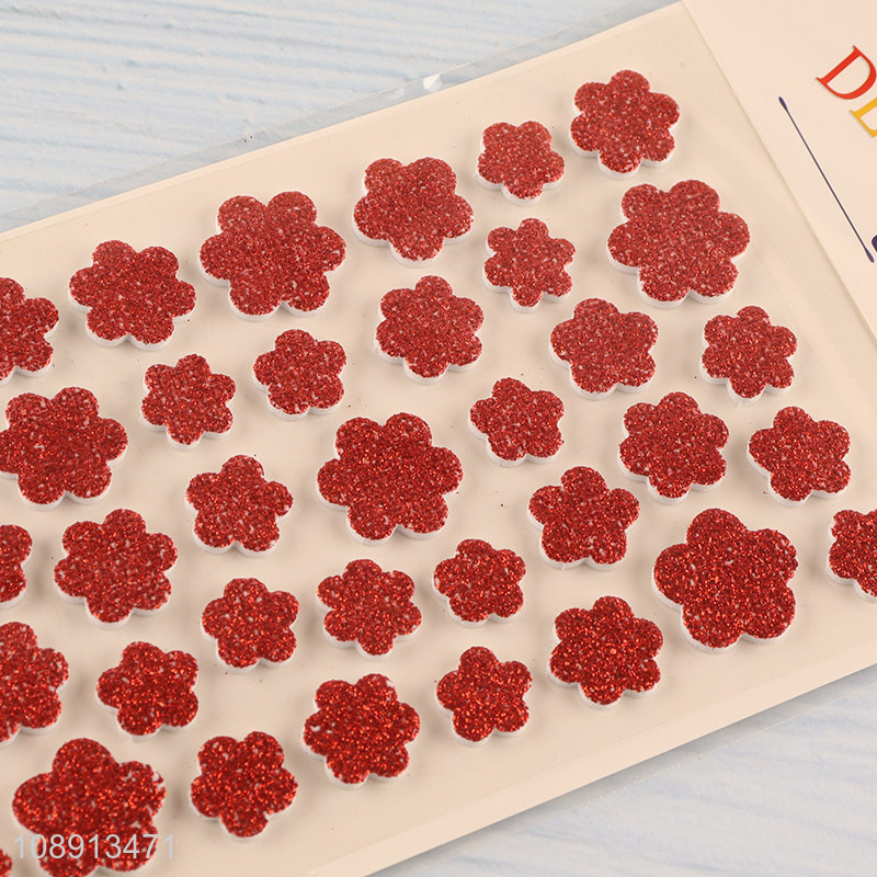 New Product Glitter Foam Flower Stickers for School Bag