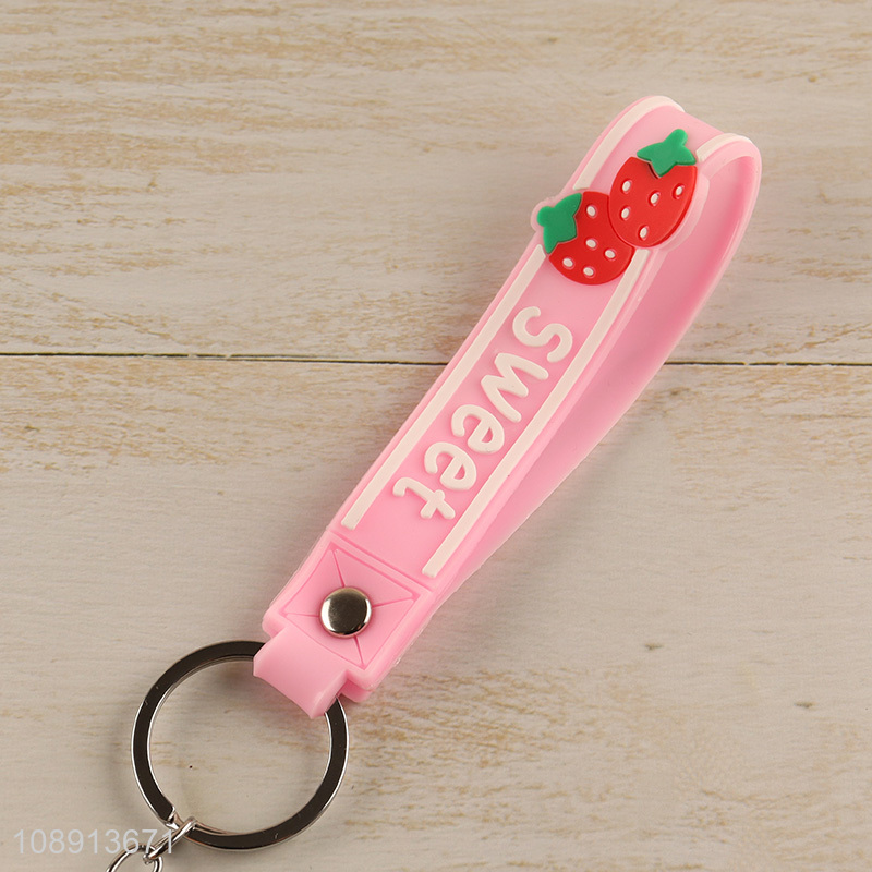 Good Quality Silicone Pizza Keychain Bag Pendant for Kids