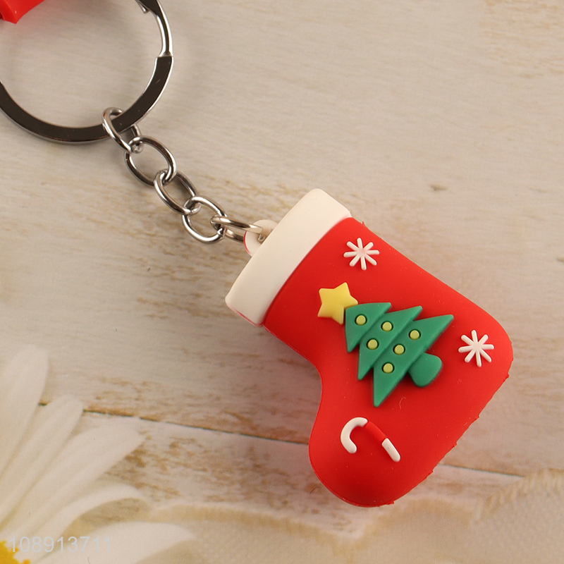 China Imports Christmas Cartoon Keychain Silicone Bag Pendants