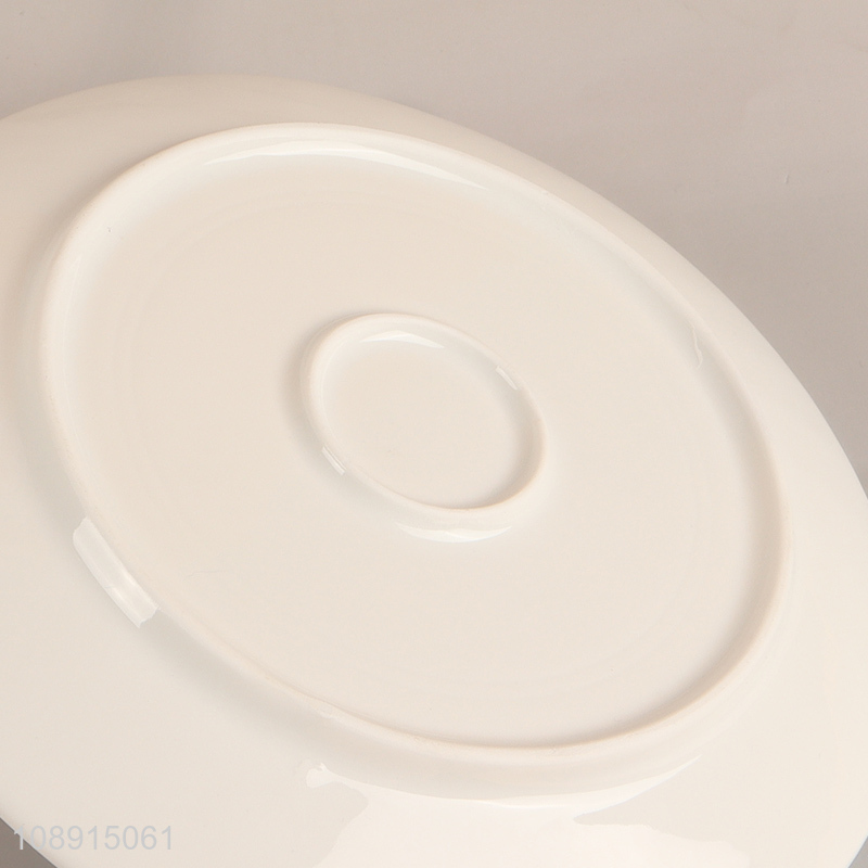 Hot items ceramic white round tableware plate for sale