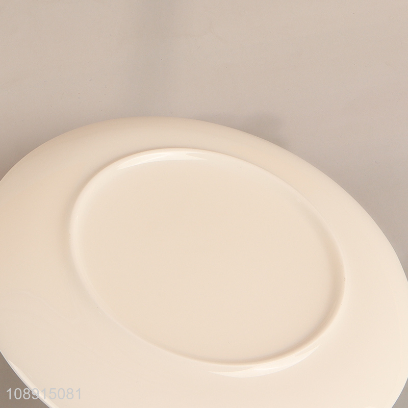 Good selling round white ceramic tableware plate for home restaurant