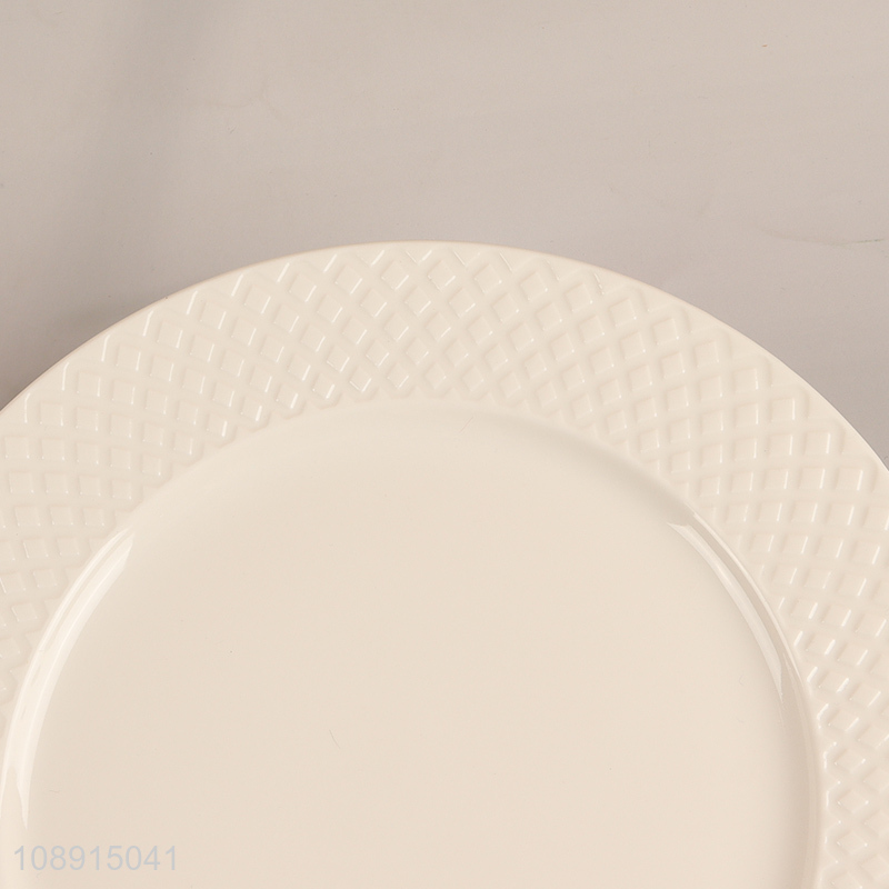 Yiwu market white ceramic home restaurant tableware plate for sale