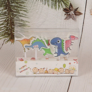 Top products 5pcs cartoon dinosaur shaped cake decoration candle