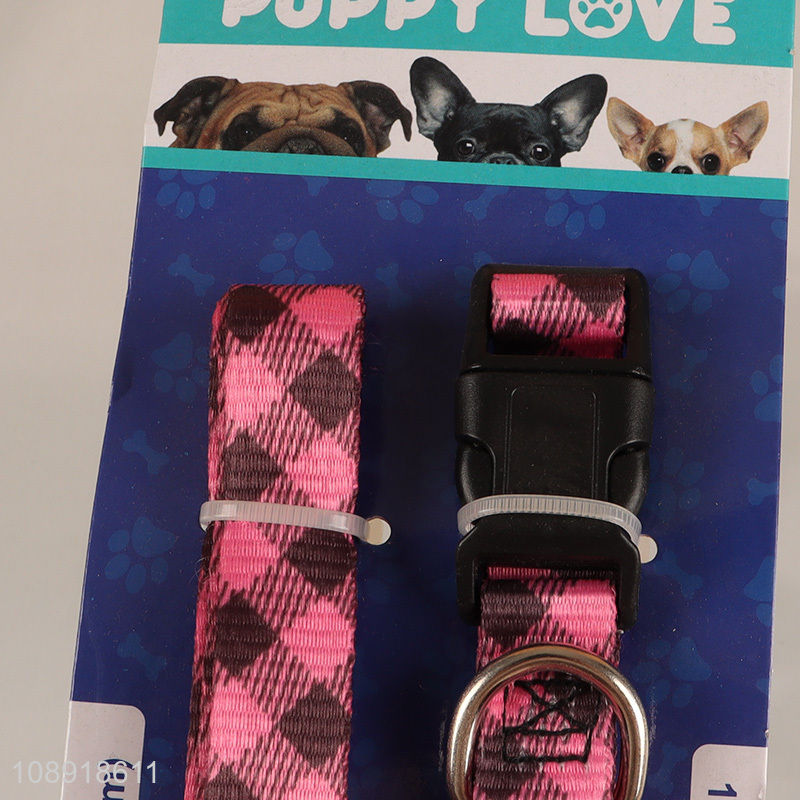 New Product Custom Logo Printed Dog Collar and Leash Set