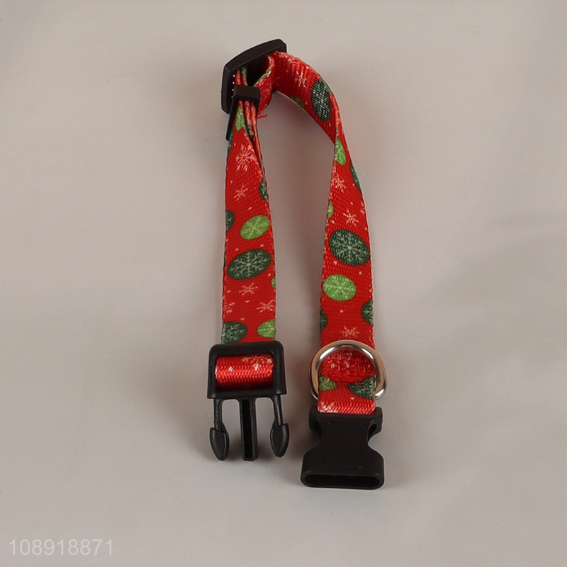 High Quality Adjustable Christmas Dog Collar and Leash Set