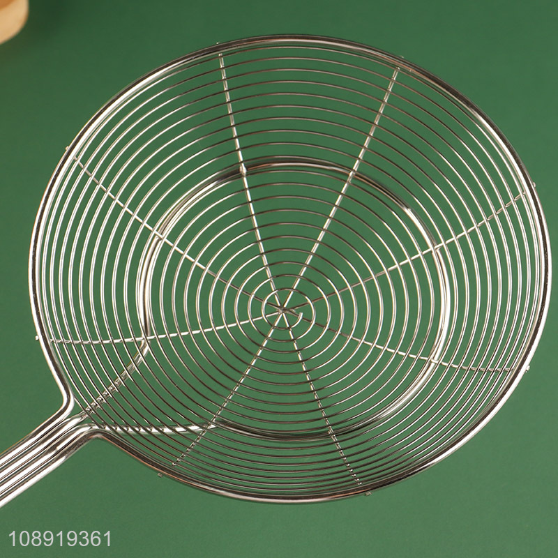 Hot selling stainless steel fine mesh skimmer kitchen strainer