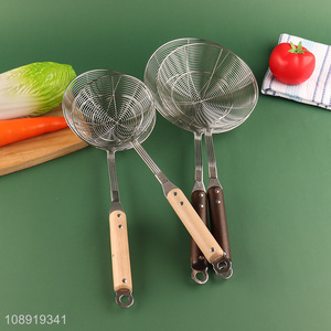 Good selling long handle food strainer wire skimmer for kitchen