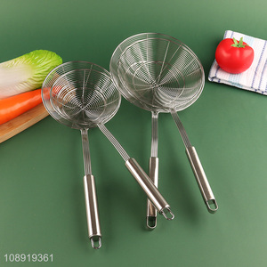 Hot selling stainless steel fine mesh skimmer kitchen strainer