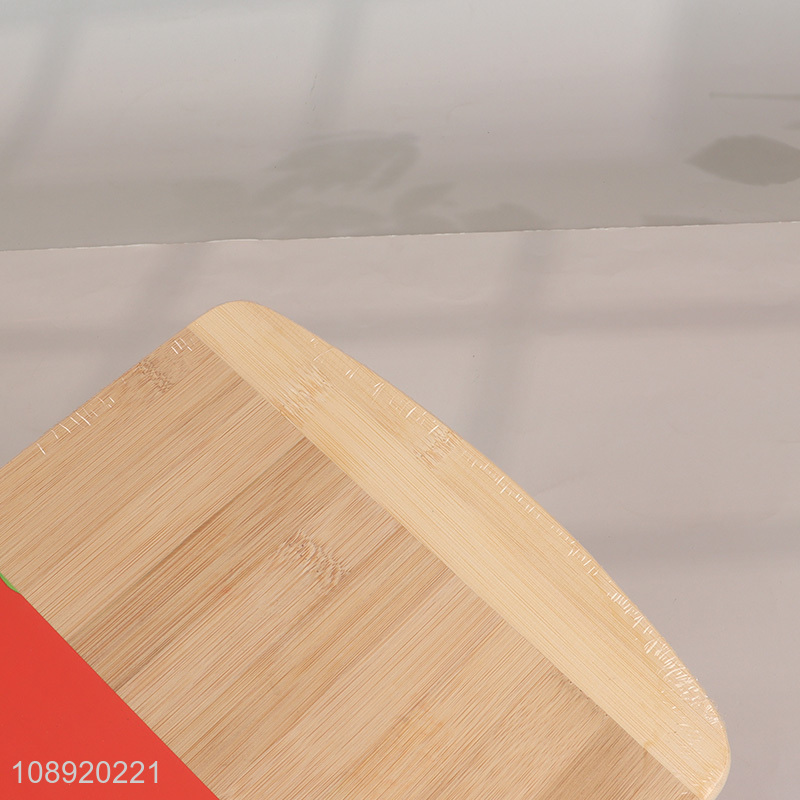 High quality natural bamboo cutting board and cooking utensils set