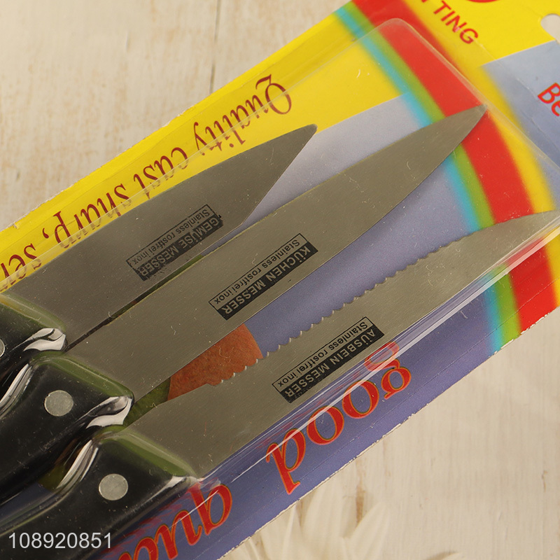 Yiwu market 3pcs chef kitchen knife paring knife set