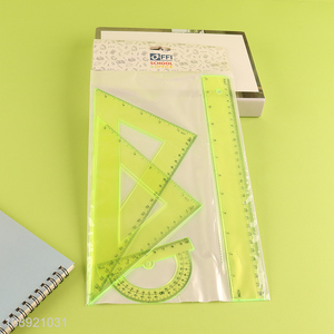 New product school stationery plastic ruler set for students