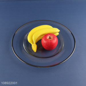 Top products round glass tabletop decoration fruits plate dinner plate