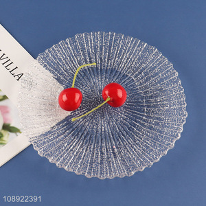 Online wholesale glass tabletop decoration fruit plate dinner plate