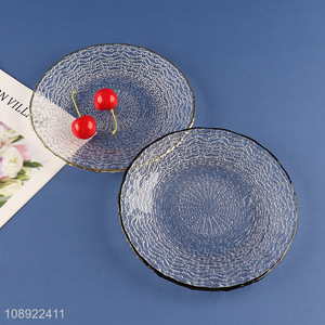 Good quality tabletop decoration glass food plate dinner plate for sale