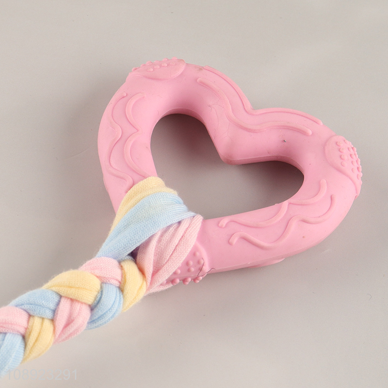 Online wholesale heart shape pet dog chew toy training toy