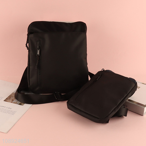 Online wholesale black portable men women causal messenger bag