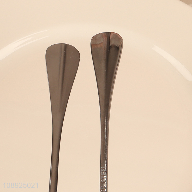 New Arrival 2PCS Mirror Polished Stainless Steel Dinner Spoons