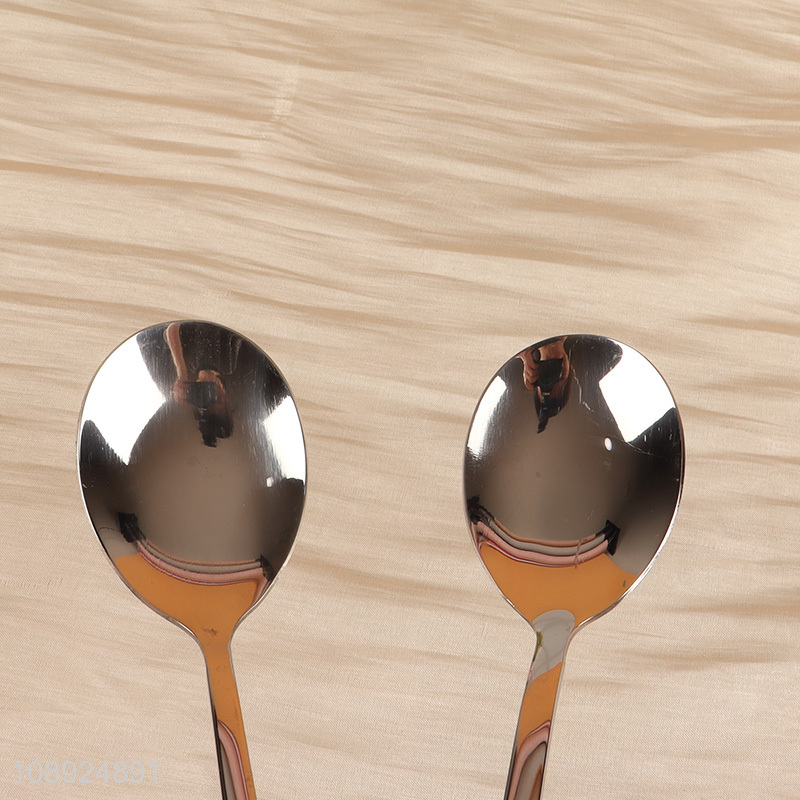 Online Wholesale 2PCS Stainless Steel Dinner Spoons for Home