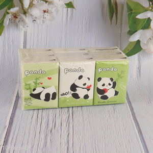 Factory price cartoon printed mini portable facial tissue pocket tissue