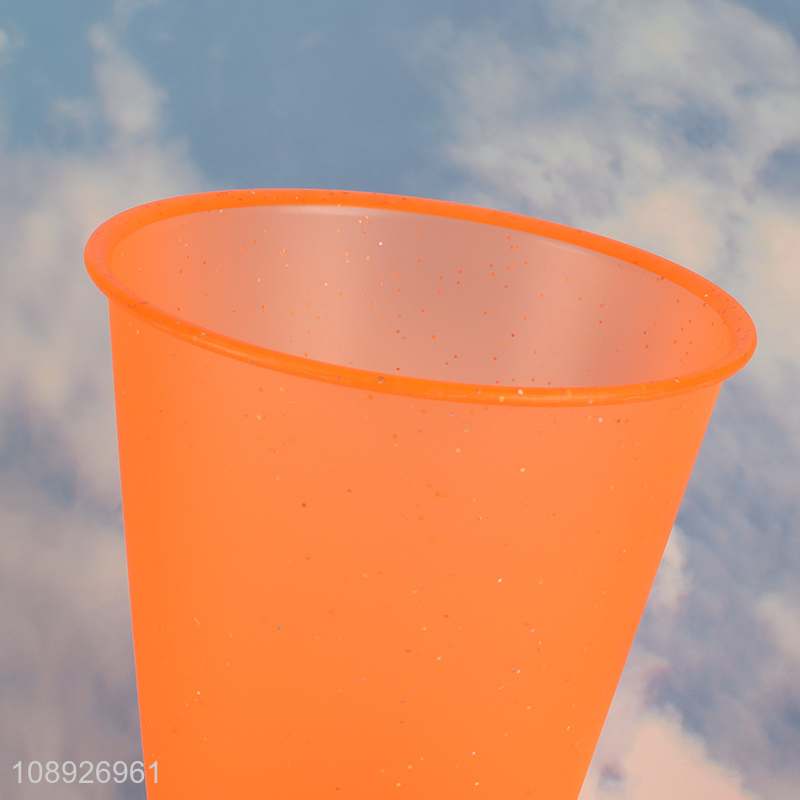 High quality reusable plastic cup with lid & straw for iced coffee