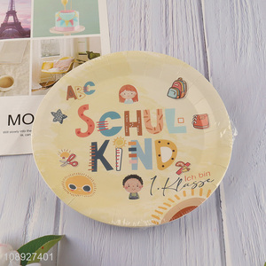 China factory round disposable party supplies paper plate for sale