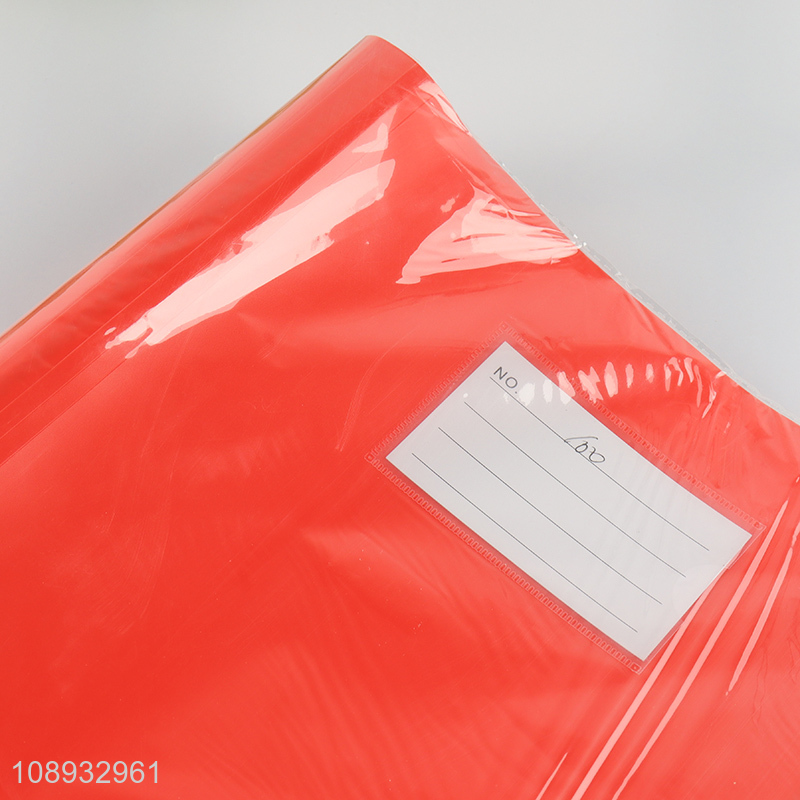 Good quality red multi- pocket plastic file folder