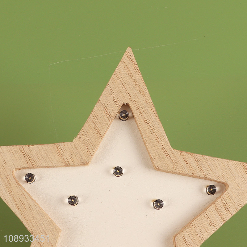 Good Quality 10 LED Wooden Star Lamp for Living Room Bedroom Decoration