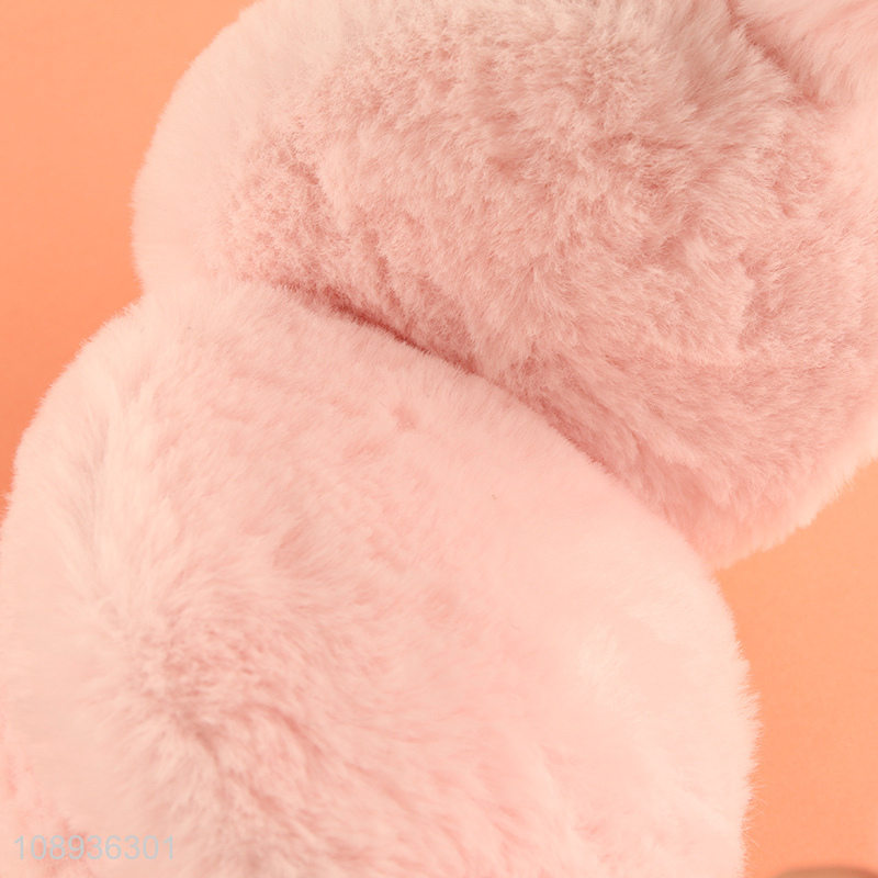 Top products pink cartoon rabbit plush earmuffs for girls