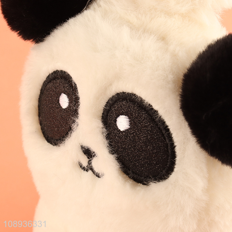 China factory cartoon panda plush warm earmuffs for winter