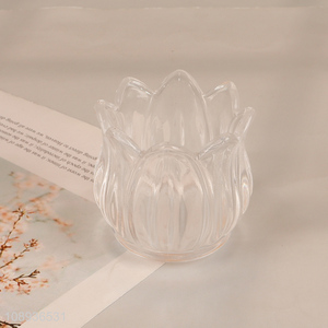 Hot Selling Tulip Shape Glass Candle Holder Votive Candle Holders