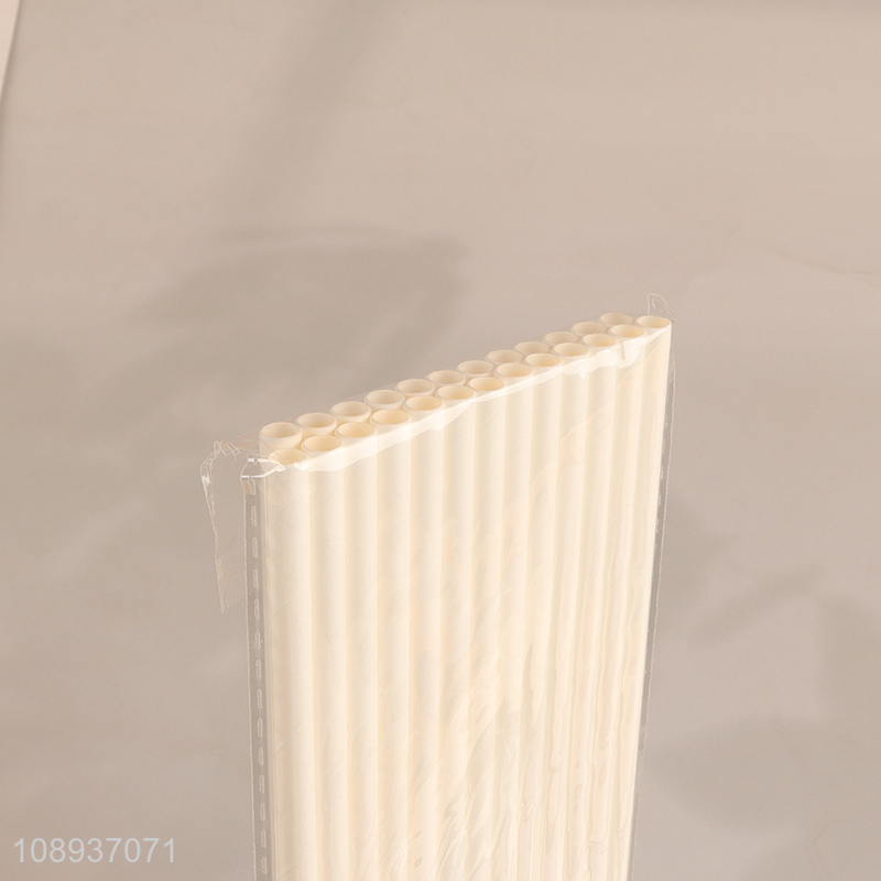 Factory Price 25PCS Biodegradable Paper Straws Disposable Paper Straws