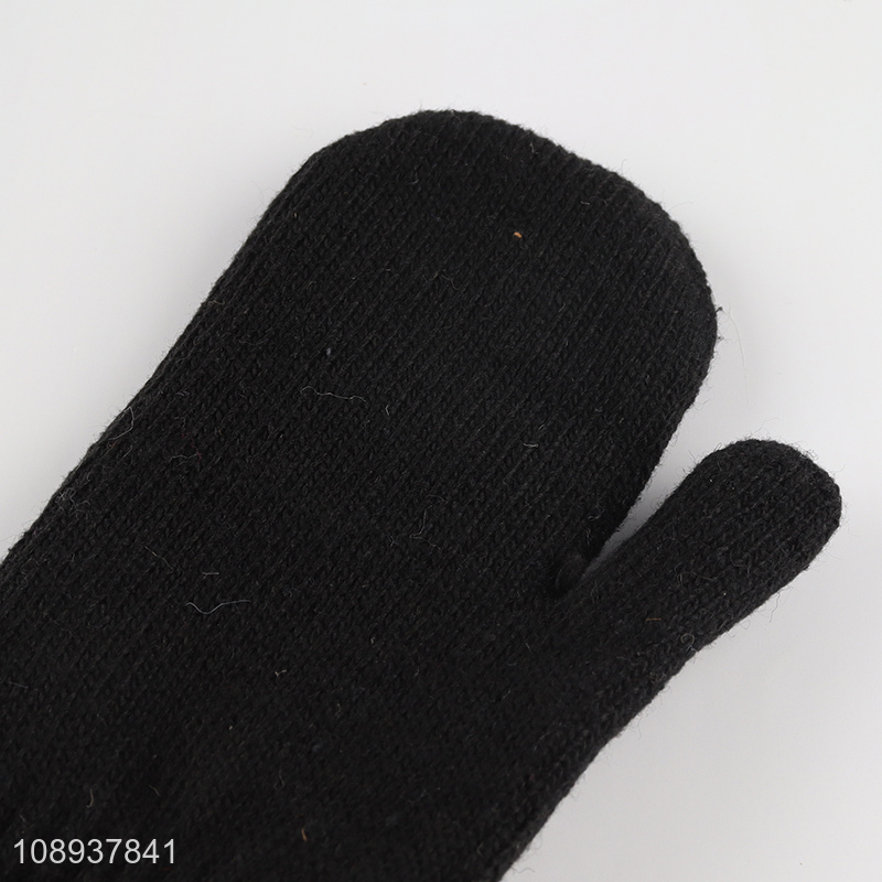 Top products black warm winter woolen gloves for women