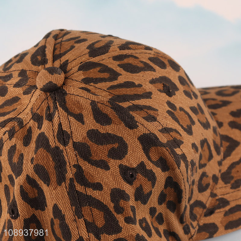 Good selling fashionable women leopard print peaked cap