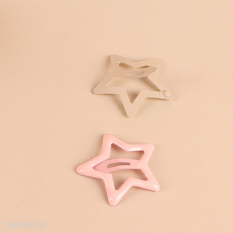 Good Price 10PCS Star Hair Clips Candy Colored Hair Accessories