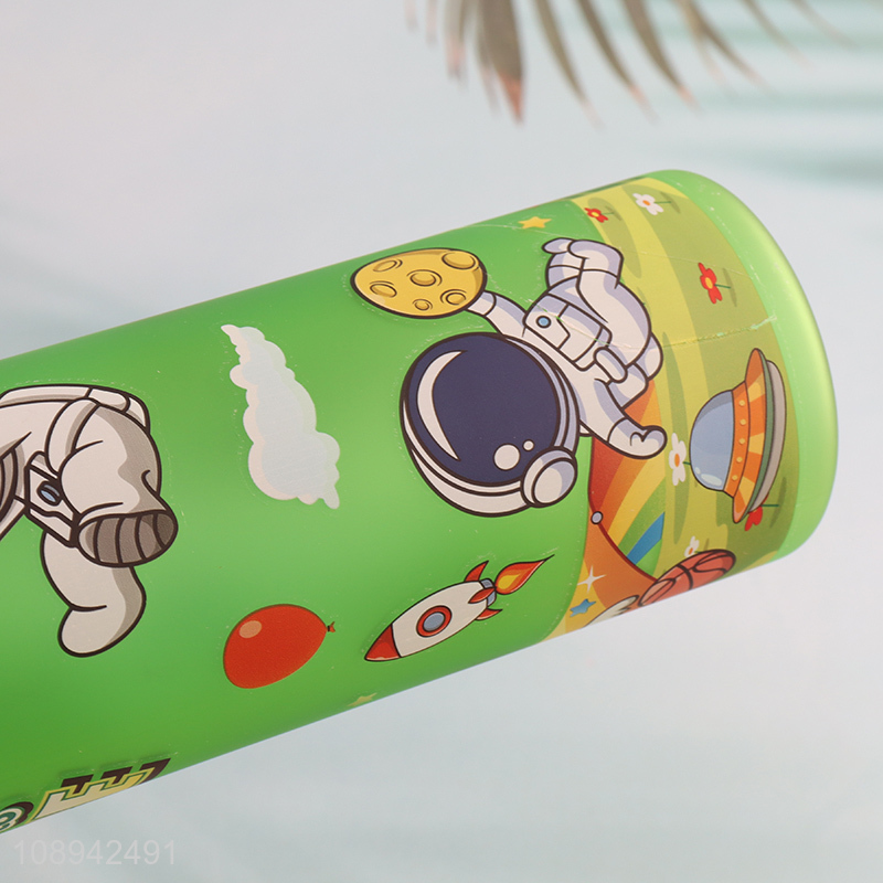 New Arrival 700ml Cartoon Plastic Water Bottle with Flip Straw for Kids