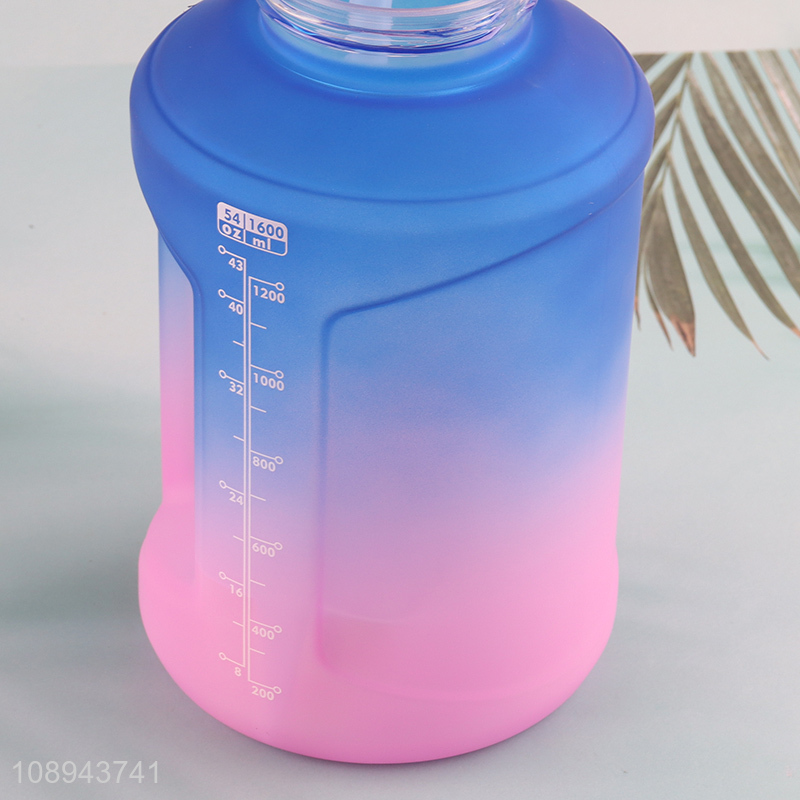 Wholesale 2400ml Gradient Color Plastic Water Bottle for Fitness Sports Travel