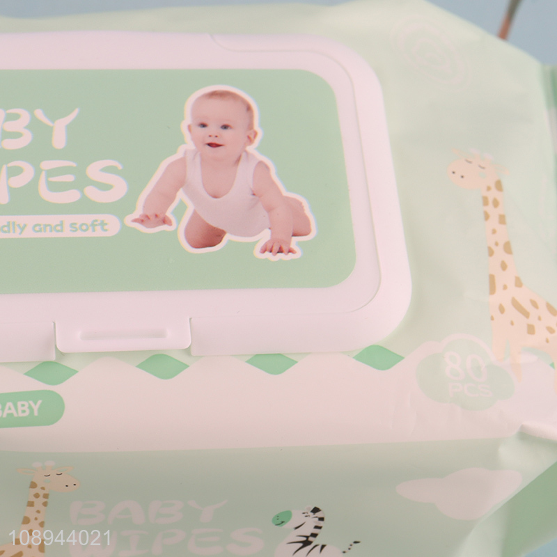 High Quality 80PCS Baby Hand and Face Wipes Skin-Friendly Soft Cleaning Wipes