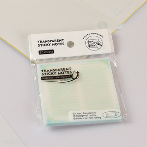 Most popular waterproof school office stationery transparent sticky note