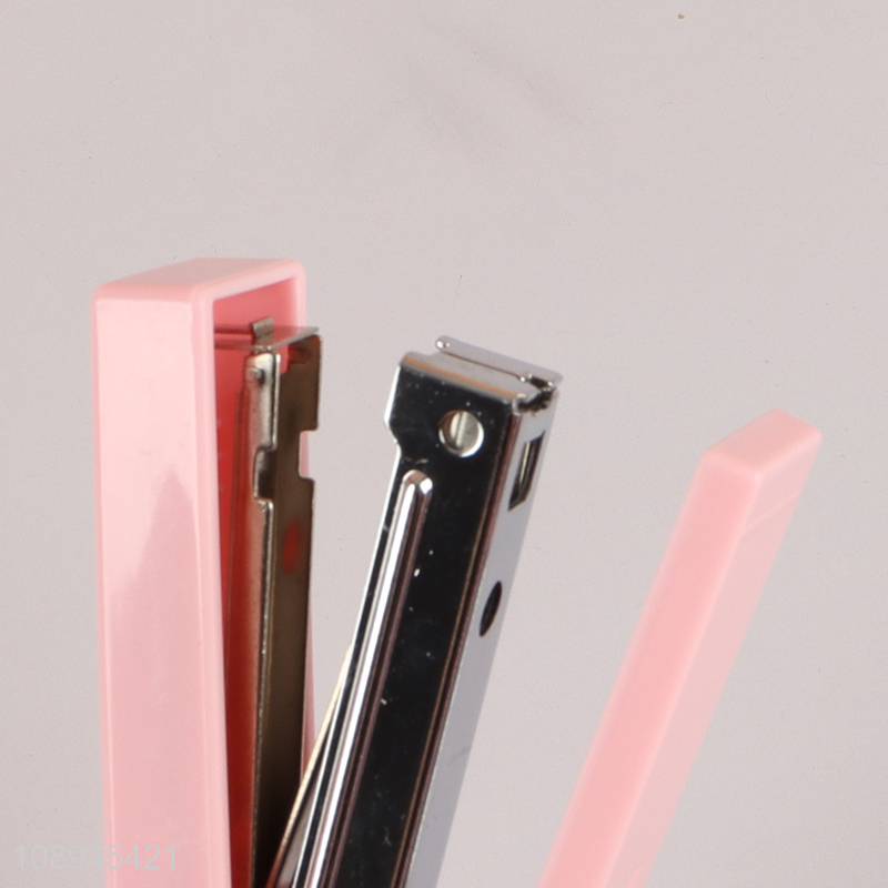 China factory pink office binding supplies stapler for sale