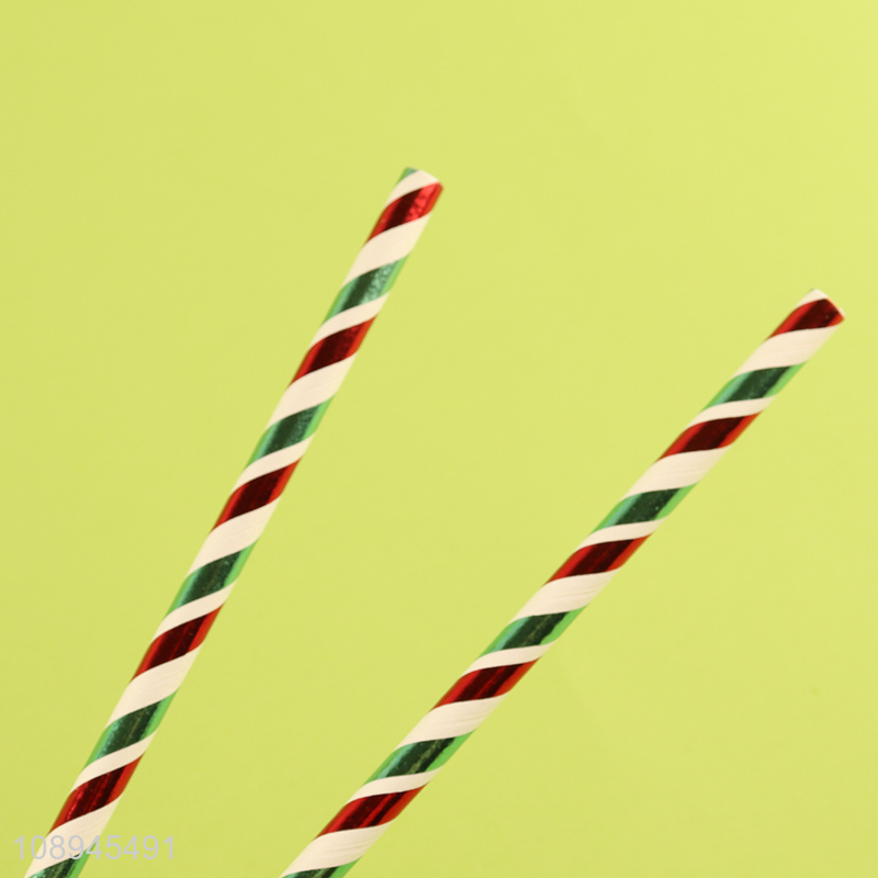 Online Wholesale Striped Paper Straws Disposable Straws