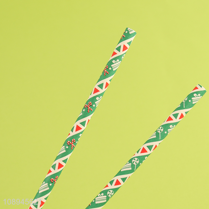 Hot Selling Christmas Paper Straws Party Drinking Straws