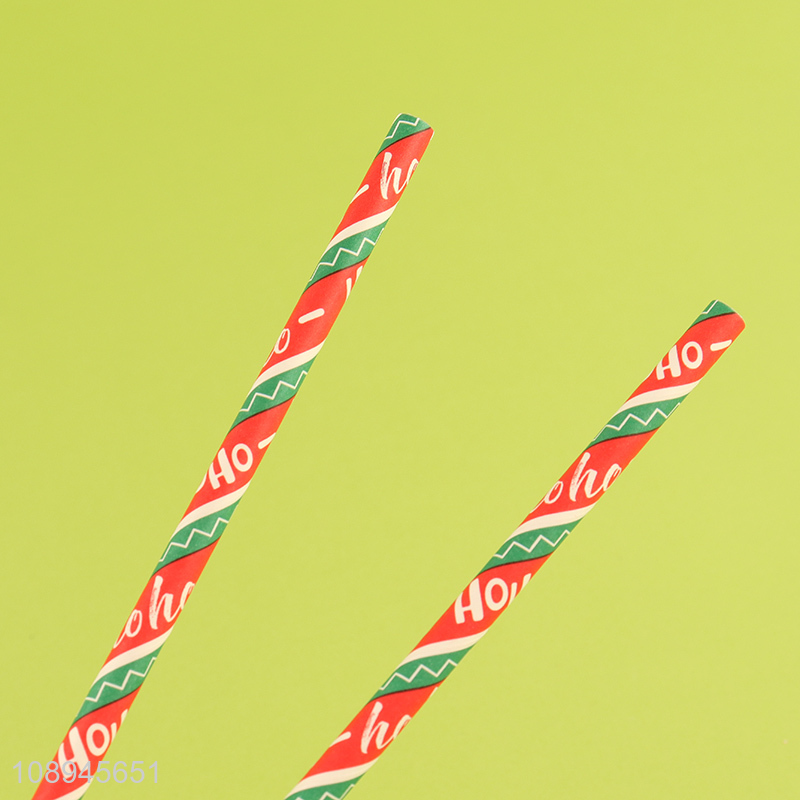 Hot Selling Christmas Paper Straws Disposable Paper Straws