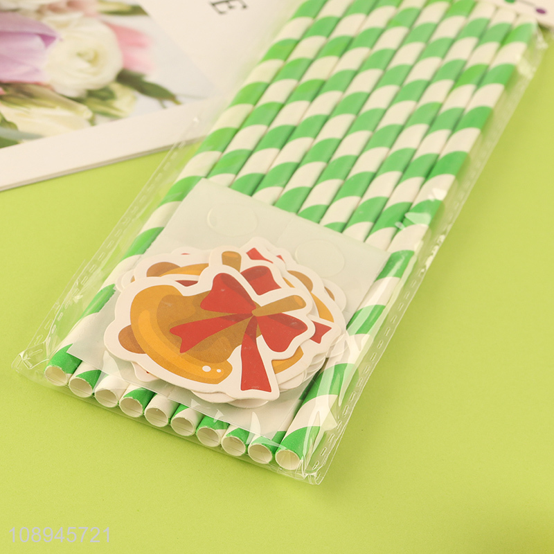 China Imports Christmas Bell Paper Straws Paper Drinking Straws