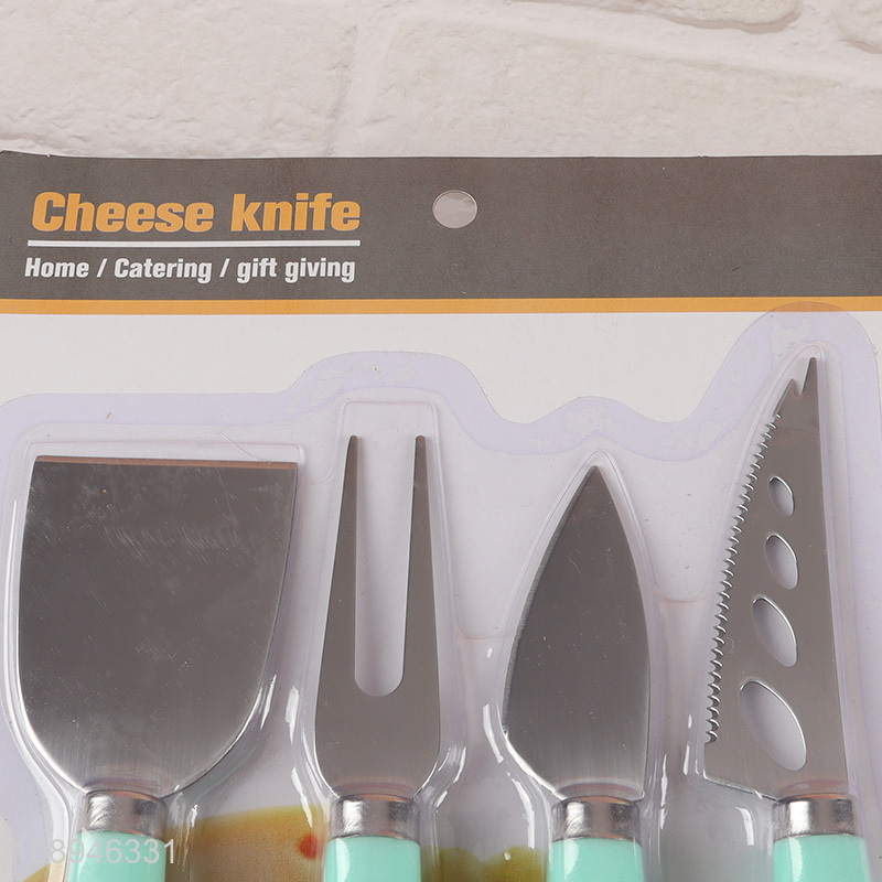 High Quality 4PCS Stainless Steel Cheese Knife Set for Cutting Serving