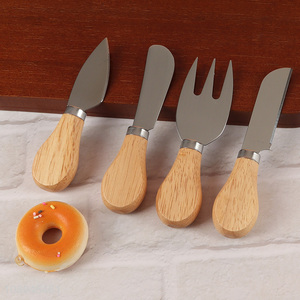 Wholesale 4PCS Cheese Knife Set Includes 2 Cheese Knives 1 Cheese Fork 1 Cheese Spreader